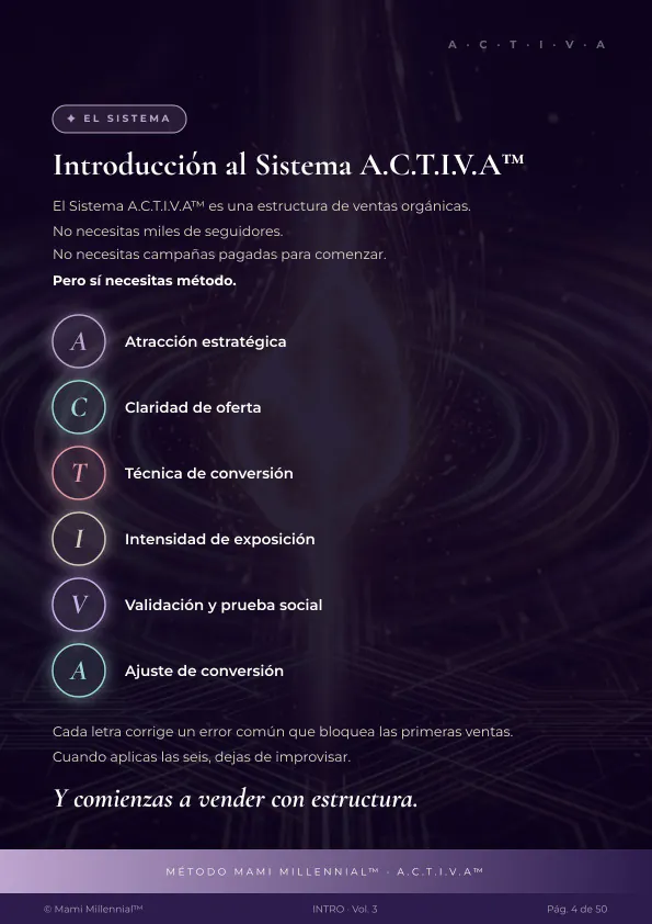 Vol. 3, página 4: Introducción al Sistema A.C.T.I.V.A™